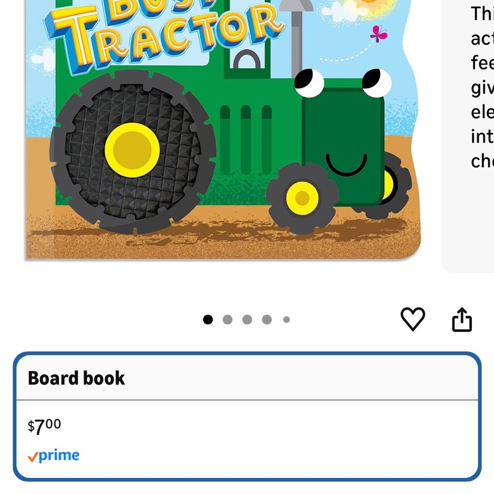 Green Busy Tractor Board Book